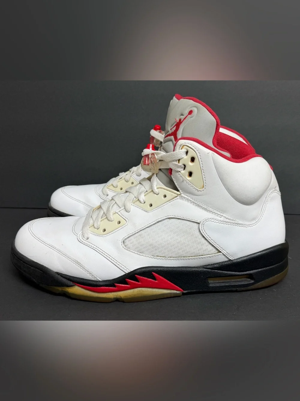 Nike Air Jordan 5 Retro 'Fire Red’ Men's Size 13 Leather Sneakers 136027-100